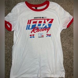 FOX Racing white and red shirt